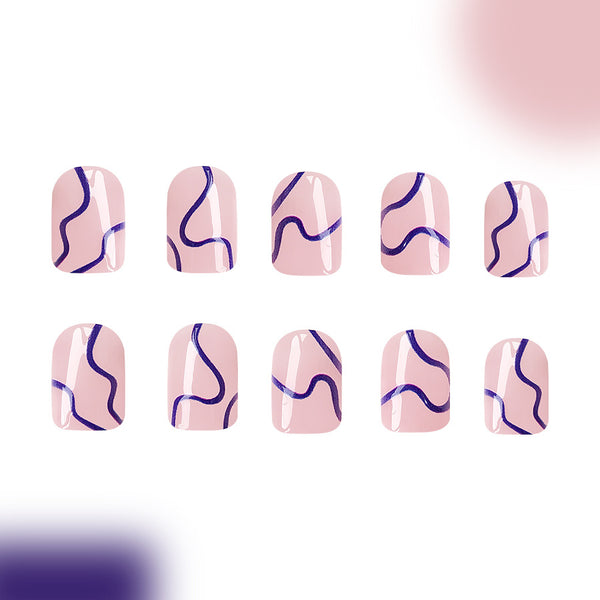 12 Sizes-24 Pcs Press On Nails C398