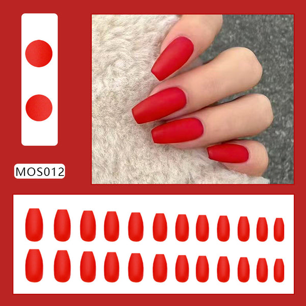 12 Sizes-24 Pcs Press On Nails MOS012