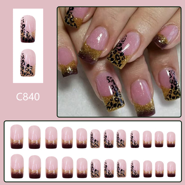 12 Sizes-24 Pcs Press On Nails C840