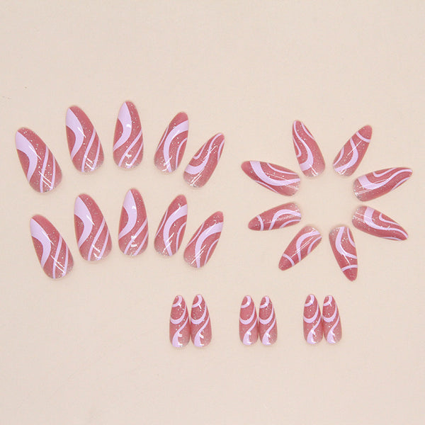 12 Sizes-24 Pcs Press On Nails W546