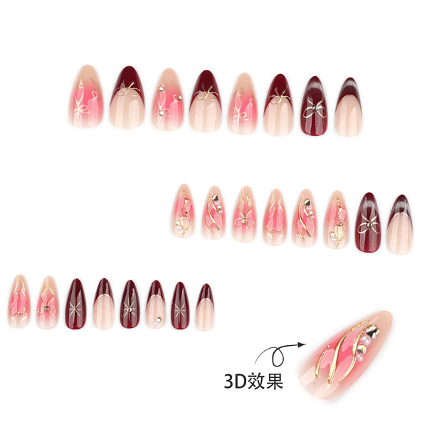 12 Sizes-24 Pcs Press On Nails JP4072