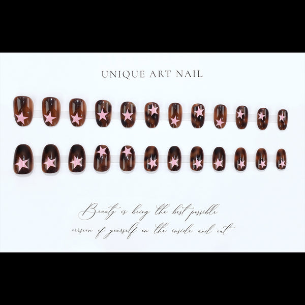12 Sizes-24 Pcs Press On Nails FT-813