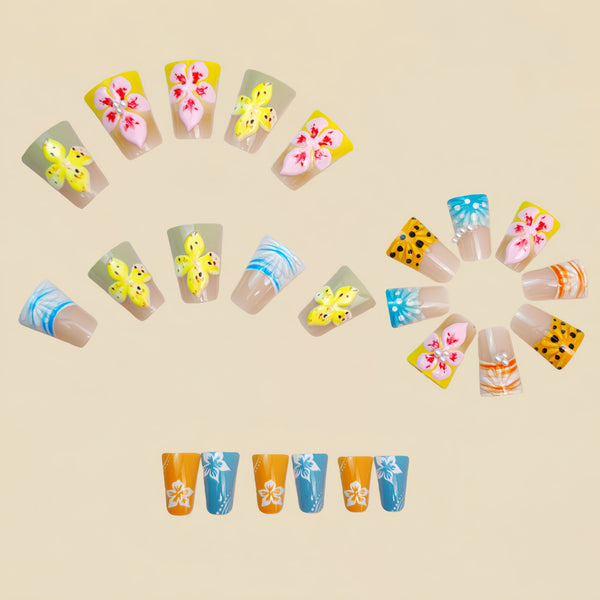 12 Sizes-24 Pcs Press On Nails Y1474