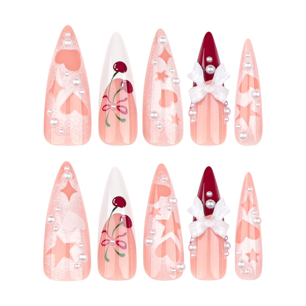 12 Sizes-24 Pcs Press On Nails JP3392