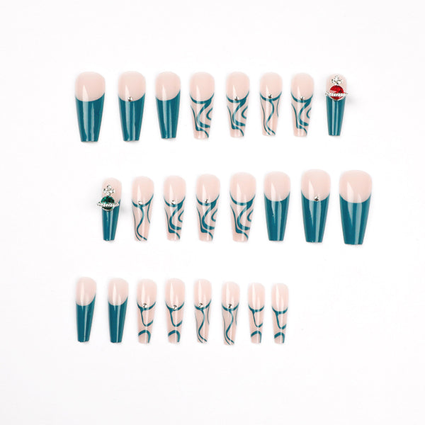 12 Sizes-24 Pcs Press On Nails JP1466