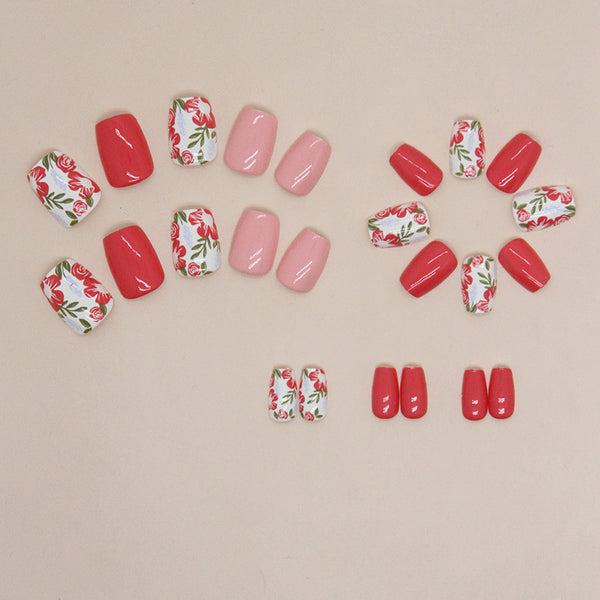 12 Sizes-24 Pcs Press On Nails W1440
