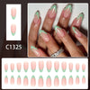 12 Sizes-24 Pcs Press On Nails C1325