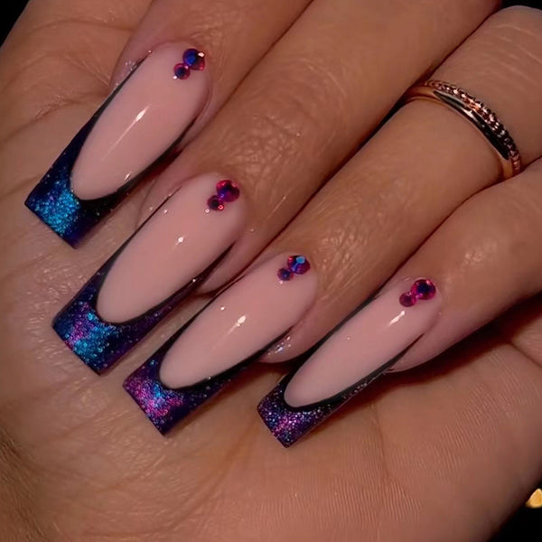 12 Sizes-24 Pcs Press On Nails Z695