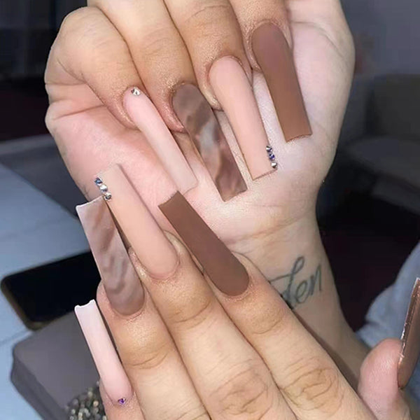 12 Sizes-24 Pcs Press On Nails W220