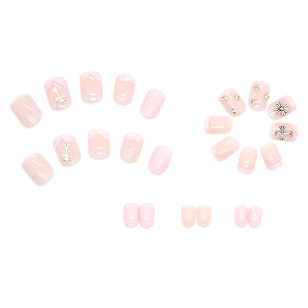 12 Sizes-24 Pcs Press On Nails Z411