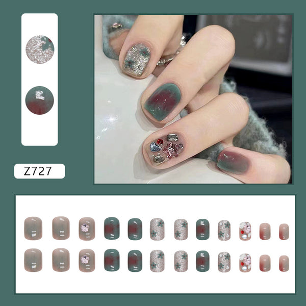 12 Sizes-24 Pcs Press On Nails Z744