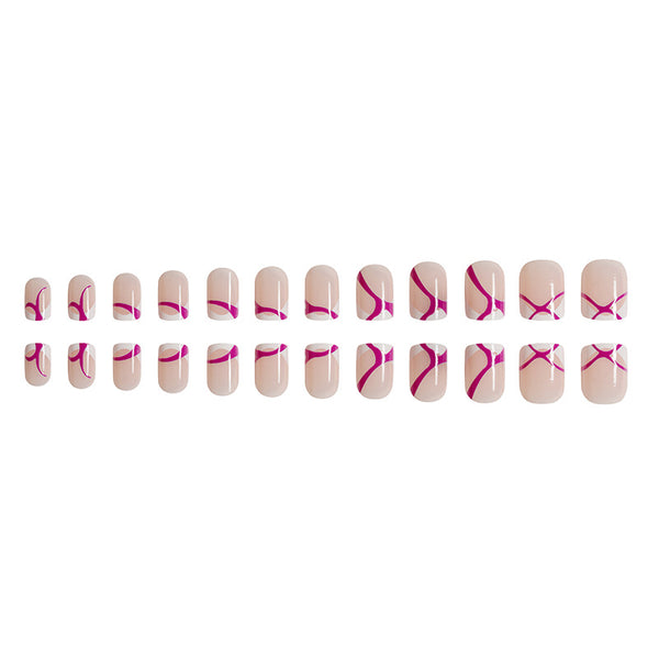 12 Sizes-24 Pcs Press On Nails C246