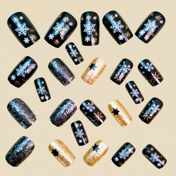 12 Sizes-24 Pcs Press On Nails Y1271