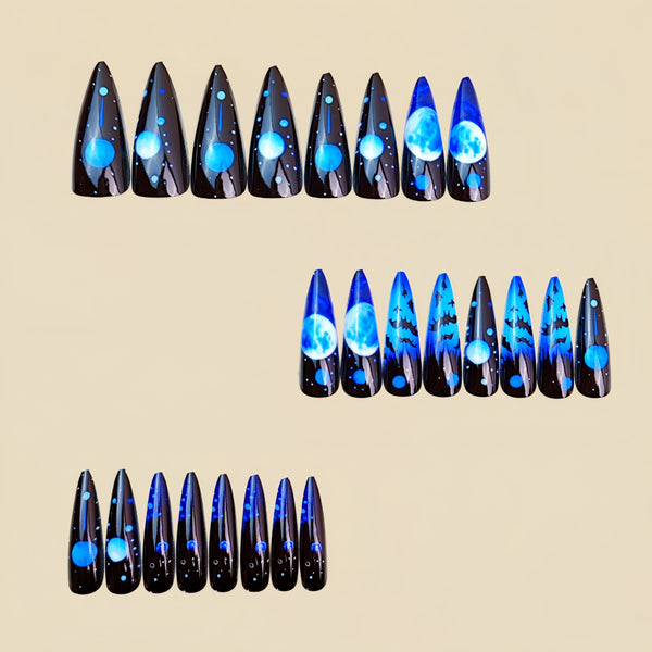 12 Sizes-24 Pcs Press On Nails Y847
