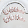 12 Sizes-24 Pcs Press On Nails F195