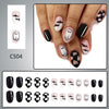 12 Sizes-24 Pcs Press On Nails C504