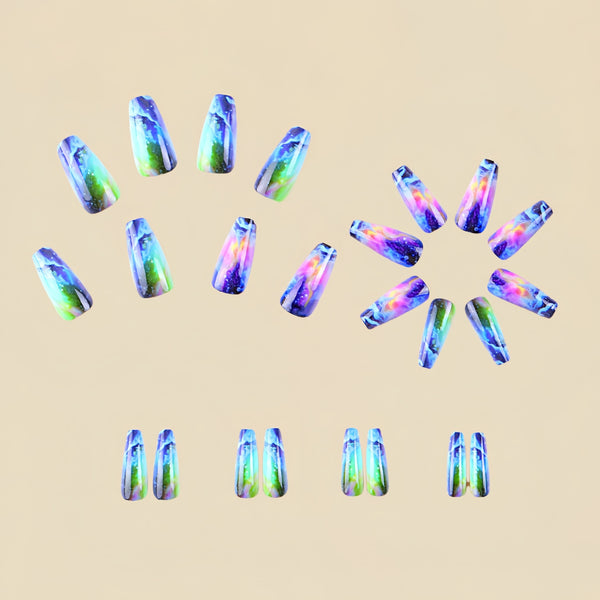 12 Sizes-24 Pcs Press On Nails Y435-1