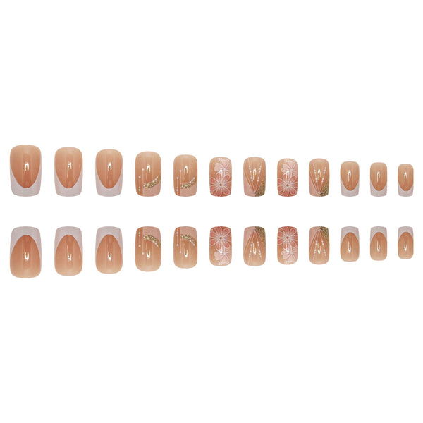 12 Sizes-24 Pcs Press On Nails DJ-179