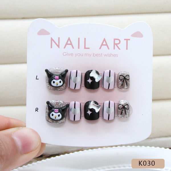 12 Sizes-24 Pcs Press On Nails K030