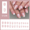 12 Sizes-24 Pcs Press On Nails C1236