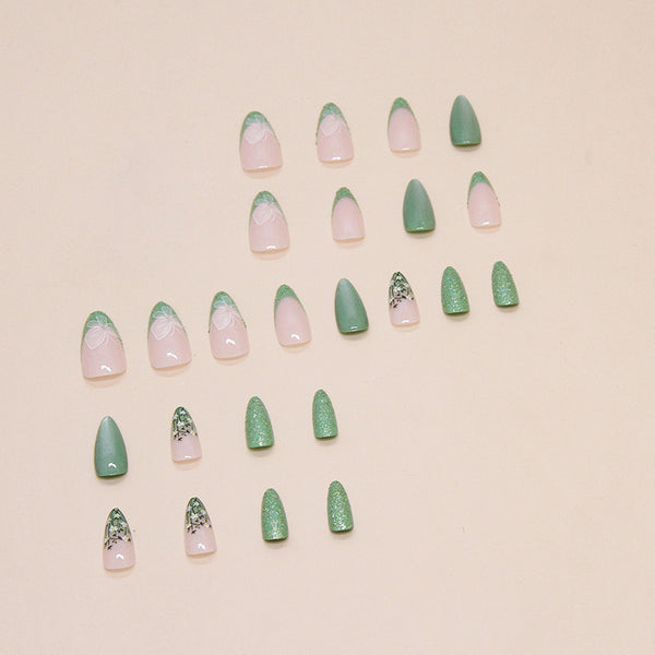 12 Sizes-24 Pcs Press On Nails W1535