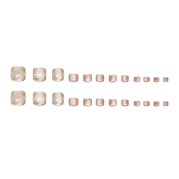 12 Sizes-24 Pcs Press On Nails F198