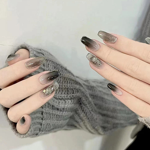 12 Sizes-24 Pcs Press On Nails R653