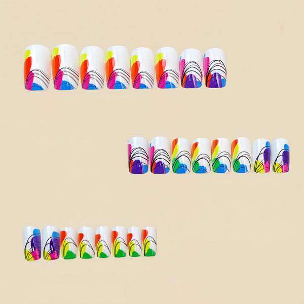 12 Sizes-24 Pcs Press On Nails Y1863