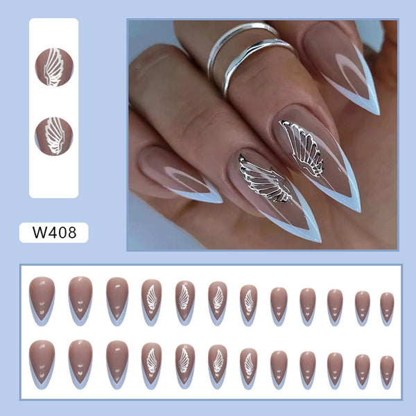 12 Sizes-24 Pcs Press On Nails W406