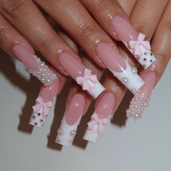 12 Sizes-24 Pcs Press On Nails BZ1417