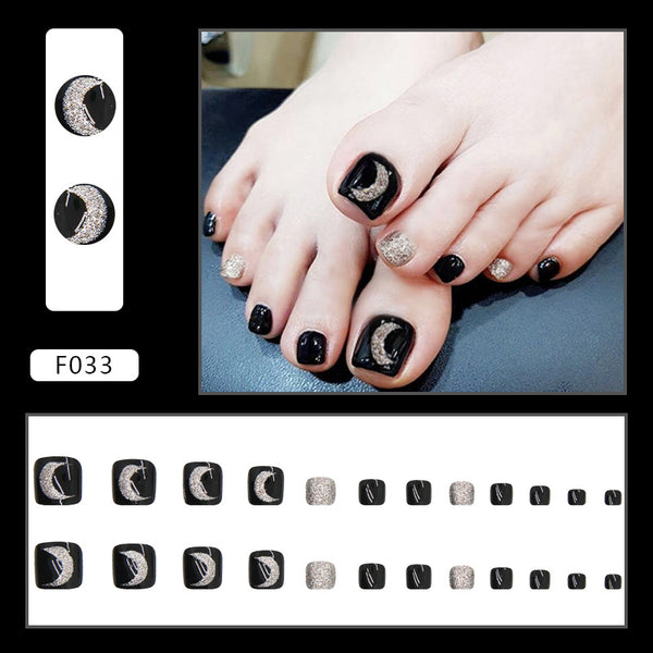 12 Sizes-24 Pcs Press On Nails F033