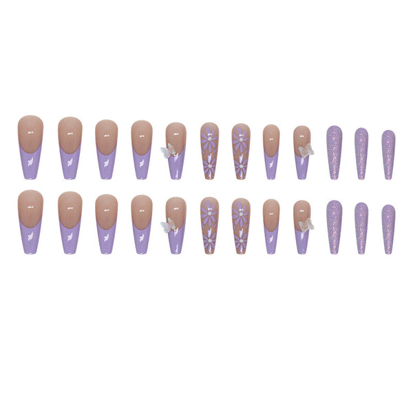 12 Sizes-24 Pcs Press On Nails Z790