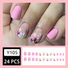 12 Sizes-24 PcsPress On Nails Y105