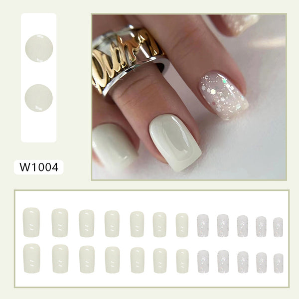 12 Sizes-24 Pcs Press On Nails W1004