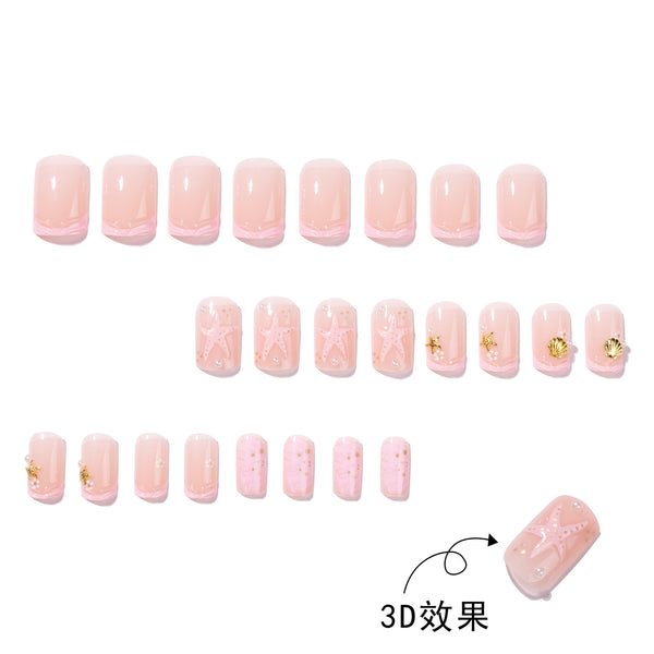 12 Sizes-24 Pcs Press On Nails JP4398