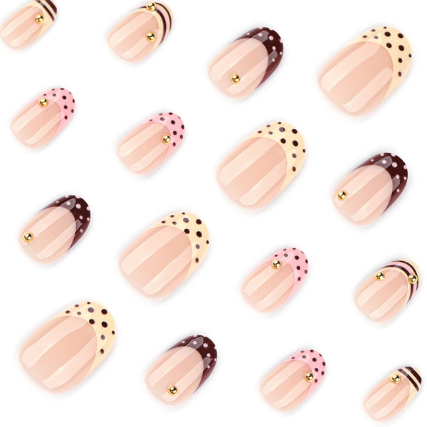 12 Sizes-24 Pcs Press On Nails JP4329
