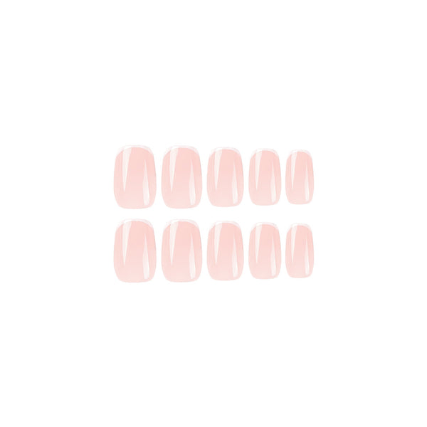 French Pink Short Square Press on Nails