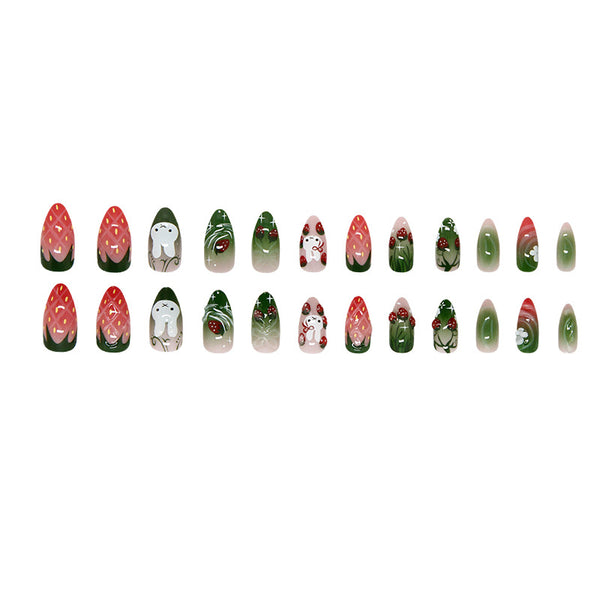 12 Sizes-24 Pcs Press On Nails W2060