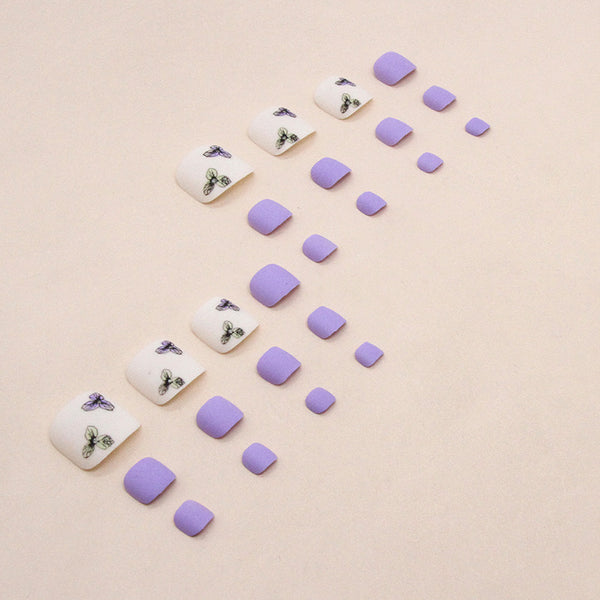 12 Sizes-24 Pcs Press On Nails F117