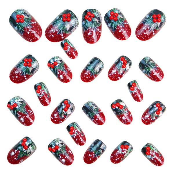 12 Sizes-24 Pcs Press On Nails Y1374