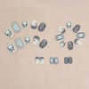 12 Sizes-24 Pcs Press On Nails K004