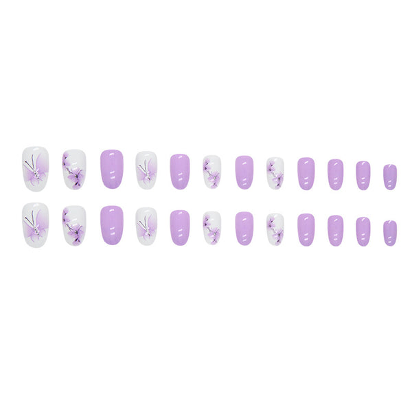 12 Sizes-24 Pcs Press On Nails W1172