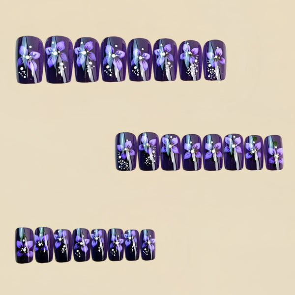 12 Sizes-24 Pcs Press On Nails Y1780