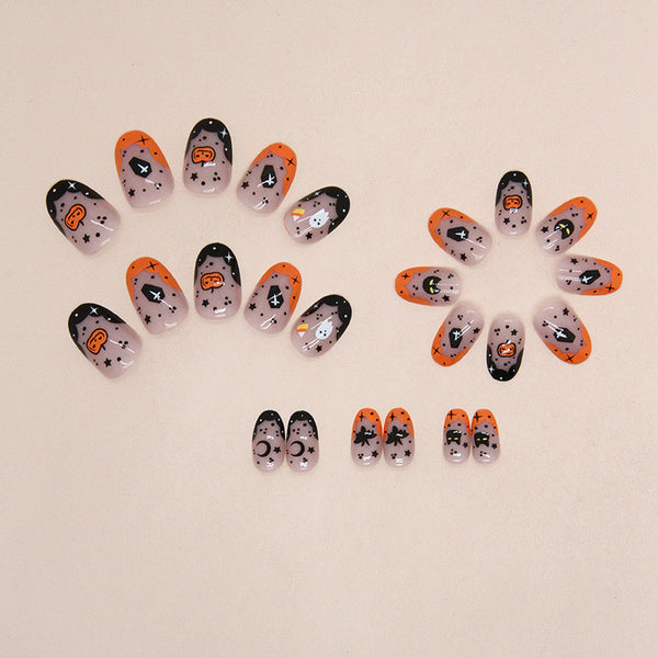 12 Sizes-24 Pcs Press On Nails W1406
