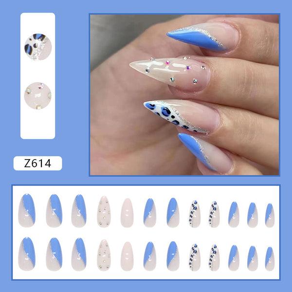 12 Sizes-24 Pcs Press On Nails Z614