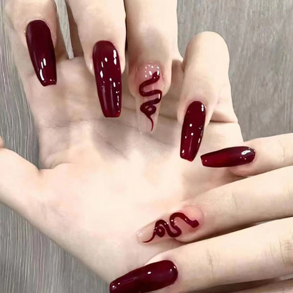 12 Sizes-24 Pcs Press On Nails W1682