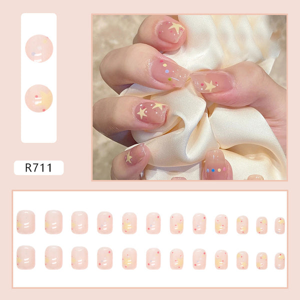 12 Sizes-24 Pcs Press On Nails R711