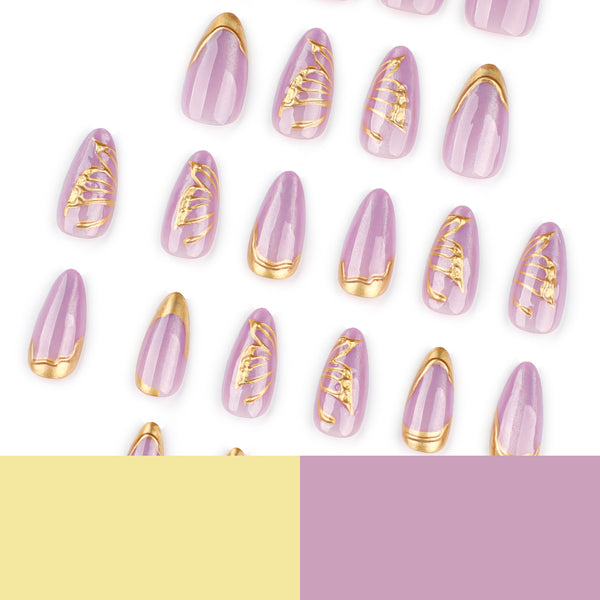 12 Sizes-24 Pcs Press On Nails JP4017
