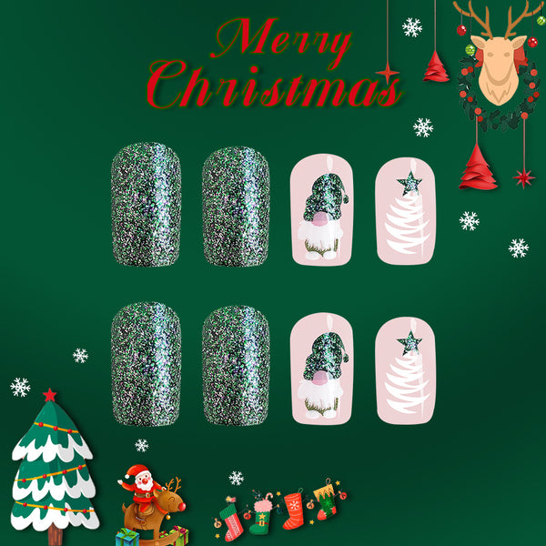 12 Sizes-24 Pcs Press On Nails C665