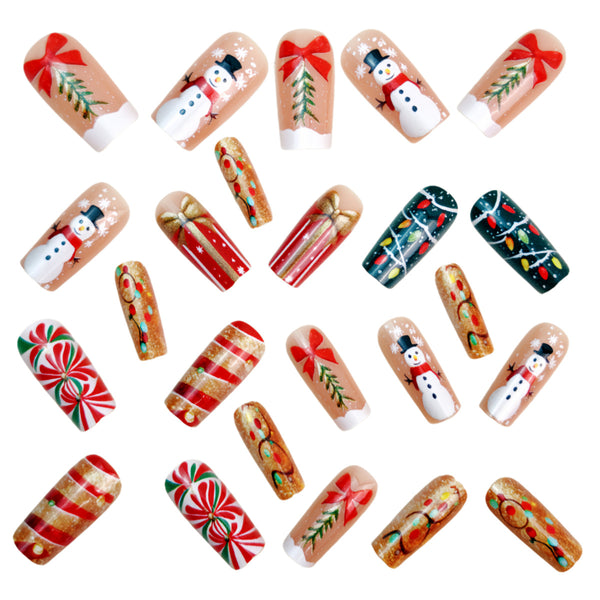 12 Sizes-24 Pcs Press On Nails Y1315